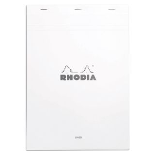 Rhodia - No. 18 Top Stapled Notepad - A4 - Ruled with Margin - White