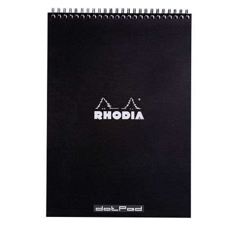 Rhodia - Wirebound Notepad - A4 - Dot Grid - Black