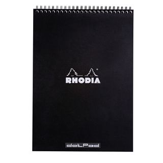 Rhodia - Wirebound Notepad - A4 - Dot Grid - Black