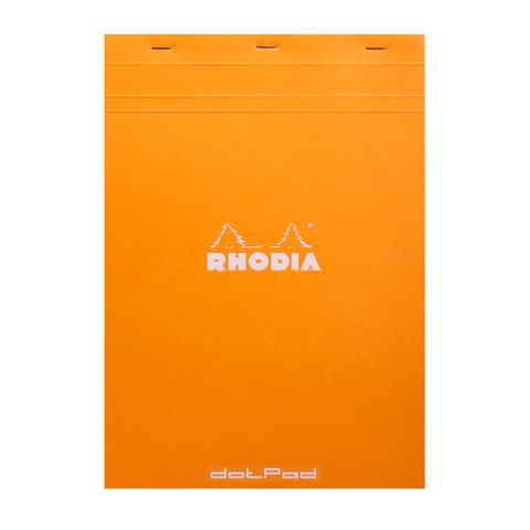 Rhodia - No. 18 Top Stapled Notepad - A4 - Dot Grid - Orange