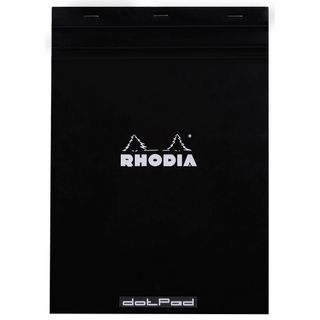 Rhodia - No. 18 Top Stapled Notepad - A4 - Dot Grid - Black