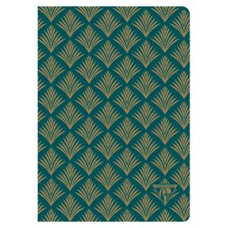 Clairefontaine - Neo Deco Collection - Sewn Spine Notebook - A5 - Ruled - Plants Emerald Green