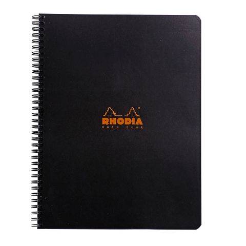 Rhodia - Wirebound Notebook - A4+ - Ruled with Margin - Black