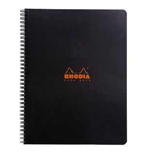 Rhodia - Wirebound Notebook - A4+ - Ruled with Margin - Black
