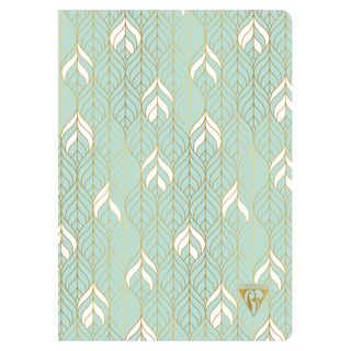 Clairefontaine - Neo Deco Collection - Sewn Spine Notebook - A5 - Ruled - Liana Sea Green