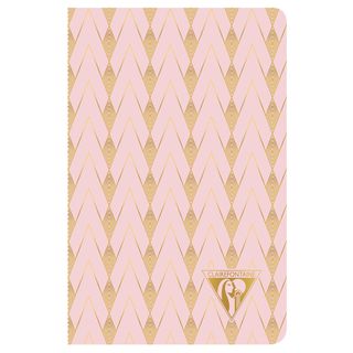 Clairefontaine - Neo Deco Collection - Sewn Spine Notebook - Pocket - Ruled - Zenith Powder Pink