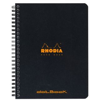 Rhodia - Wirebound Notebook - A5+ - Dot Grid - Black