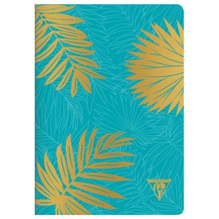 Clairefontaine - Neo Deco Collection - Sewn Spine Notebook - A5 - Ruled - Hawaii Turqouise