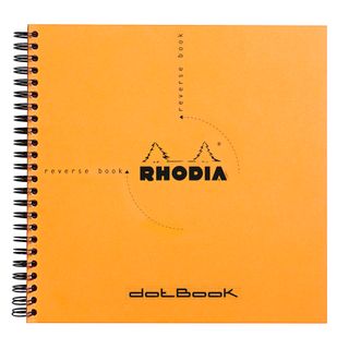 Rhodia - Reverse Book Wirebound 2-in-1 Notepad & Notebook - 21cm x 21cm - Dot Grid - Orange