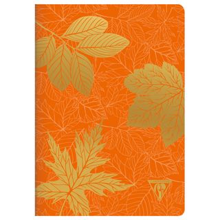 Clairefontaine - Neo Deco Collection - Sewn Spine Notebook - A5 - Ruled - Autumn Leaves Pumpkin