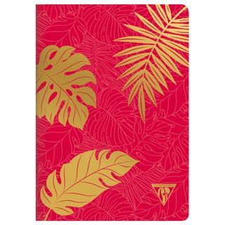 Clairefontaine - Neo Deco Collection - Sewn Spine Notebook - A5 - Ruled - Jungle Madder Red