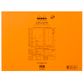 Rhodia - No. 38 Top Stapled Notepad - A3+ - 5 x 5 Grid - Orange