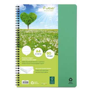 Clairefontaine - Forever Premium Wirebound Notebook - 100% Recycled - A4 - Ruled