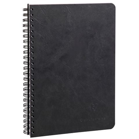 Clairefontaine - My Essentials - Wirebound Notebook - A5 - Ruled - Black