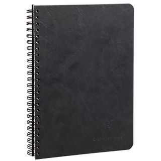 Clairefontaine - My Essentials Wirebound Notebook - A5 - Ruled - Black