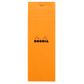 Rhodia - No. 8 Top Stapled Notepad - List - 5 x 5 Grid - Orange