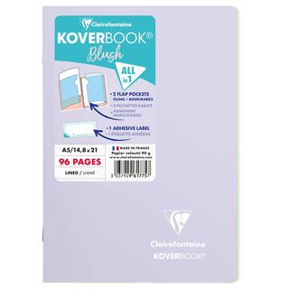 Clairefontaine - Koverbook Blush - Stapled Notebook - A5 - Ruled - Lilac