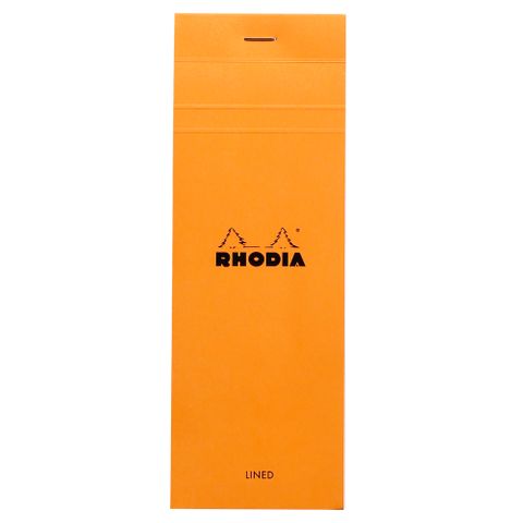 Rhodia - No. 8 Top Stapled Notepad - List - Ruled - Orange