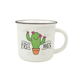*Cup-Puccino -New Bone China Porcelain Mug Cactus
