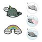 Cutie - Set Of 2 Metal Stickers - Goodvibes - - $4.50Ea + GST  Diplay Of 10