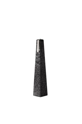 Living Light - Granite Icicle Candle -  Black - Sandalwood - Medium (85hrs)