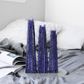Living Light - Granite Icicle Candle -  Blue - Night Bloom - Medium (85hrs)