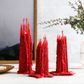 Living Light - Granite Icicle Candle -  Red - Pohutukawa - Medium (85hrs)