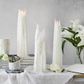 Living Light - Granite Icicle Candle -  White - Pinot Noir - Medium (85hrs)