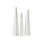 Living Light - Granite Icicle Candle -  White - Pinot Noir - Small (70hrs)