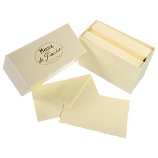 G.Lalo - Mode de Paris - Box of 30 Note Cards & Envelopes - Ivory