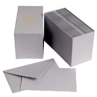 G.Lalo - Mode de Paris - Box of 30 Note Cards & Envelopes - Mouse Grey