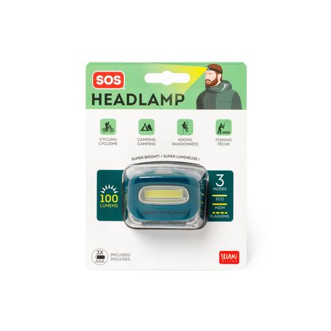 Legami - COB LED Headlamp - SOS Headlamp - Petrol Blue