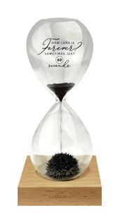 Magnetic Hourglass With Wooden Base 60 Seconds