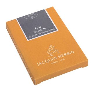 Jacques Herbin Prestige - The Essentials - Pack of 7 Ink Cartridges - International Size - Gris de Houle (Grey Swell)