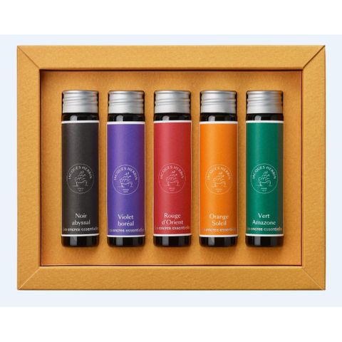 Jacques Herbin Prestige - The Essentials Gift Set - Solaris - Set of 5 Inks - 15ml per bottle