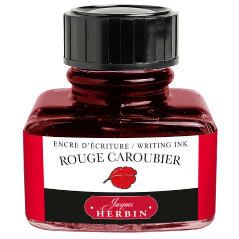 Jacques Herbin - D Writing Ink - 30mL Bottle - Rouge Caroubier (Carob Red)