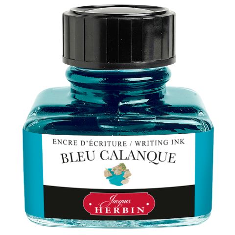 Jacques Herbin - D Writing Ink - 30ml Bottle - Bleu Calanque (Cove Blue)