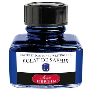 Jacques Herbin - D Writing Ink - 30mL Bottle - Eclat de Saphir (Sapphire Blue)