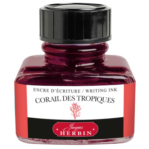 Jacques Herbin - D Writing Ink - 30mL Bottle - Corail des tropiques (Tropical Coral)