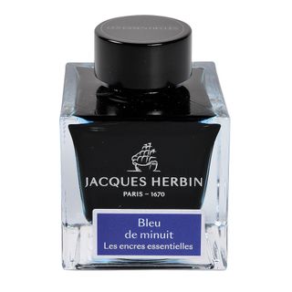 Jacques Herbin Prestige - The Essentials - Fountain Pen Ink - 50ml Bottle - Bleu de Minuit (Midnight Blue)