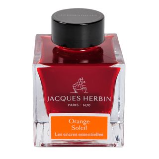 Jacques Herbin Prestige - The Essentials - Fountain Pen Ink - 50ml Bottle - Orange Soleil (Orange Sun)