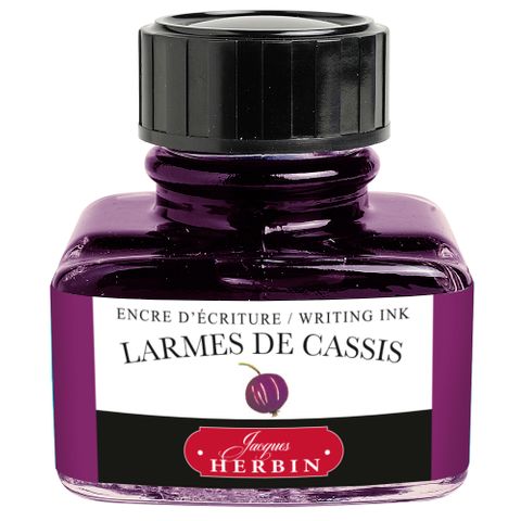 Jacques Herbin - D Writing Ink - 30mL Bottle - Larmes de Cassis (Blackcurrant Tears)