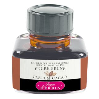 Jacques Herbin - Scented Fountain Pen Ink - 30ml Bottle - Brown Ink (Cocoa Fragance)
