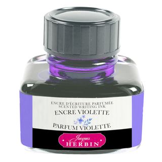 Jacques Herbin - Scented Fountain Pen Ink - 30ml Bottle - Purple Ink (Violet Fragrance)