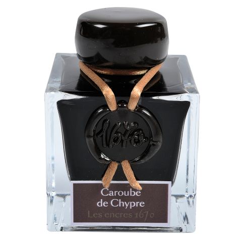 Jacques Herbin Prestige - 1670 Collection - Fountain Pen Ink - 50ml Bottle - Caroube of Chypre (Carob Brown)