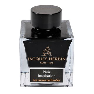 Jacques Herbin Prestige - Scented Fountain Pen Ink - 50ml Bottle - Noir Inspiration (Black)