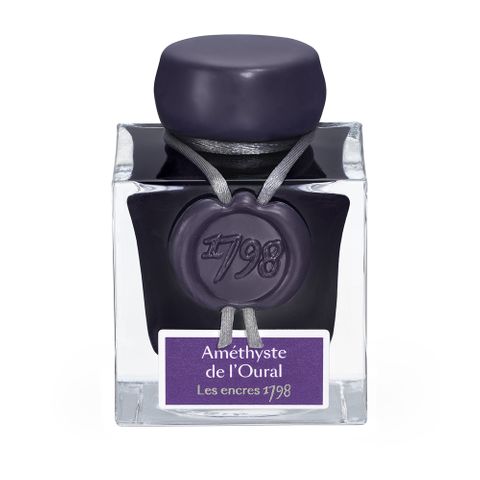 Jacques Herbin Prestige - 1798 Collection - Fountain Pen Ink - 50ml Bottle - Amethyst de L'Oural (Amethyst Purple)