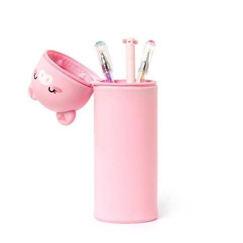 Kawaii - 2-In-1 Soft Siliconepencil Case - Piggy