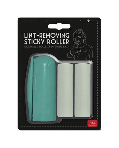 Lint-Removing Sticky Roller -Aqua