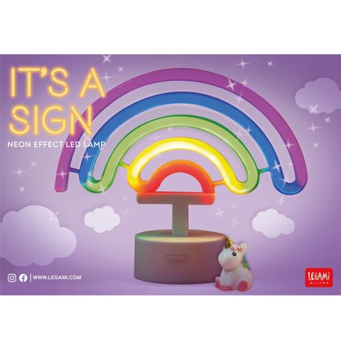 Neon Effect Led Lamp - It's A Sign - Rainbow
